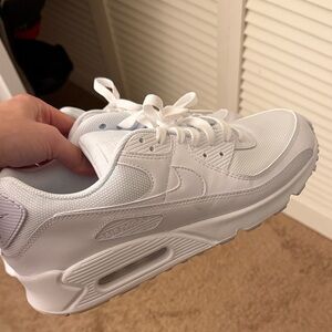 Nike White Sneakers with Textured Soles